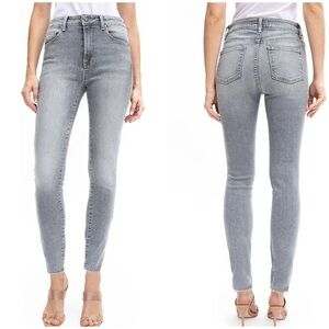 NWT Fidelity Gwen Crop High Rise Skinny Ankle Jeans Gray Dissolve Raw Hem 32